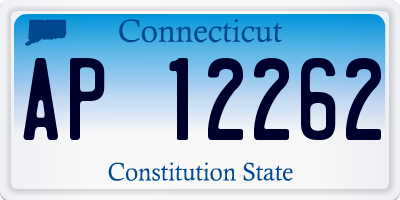 CT license plate AP12262
