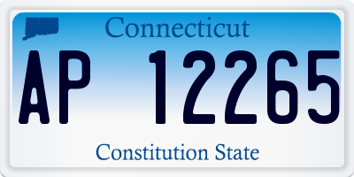 CT license plate AP12265
