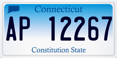 CT license plate AP12267