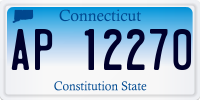 CT license plate AP12270
