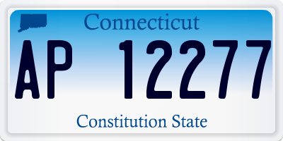 CT license plate AP12277