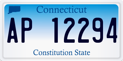 CT license plate AP12294
