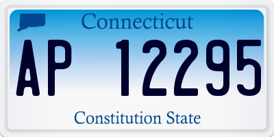 CT license plate AP12295
