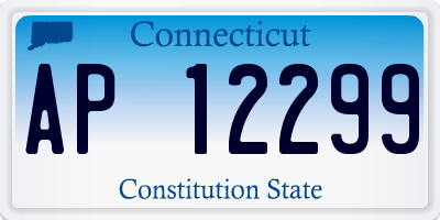 CT license plate AP12299