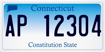 CT license plate AP12304