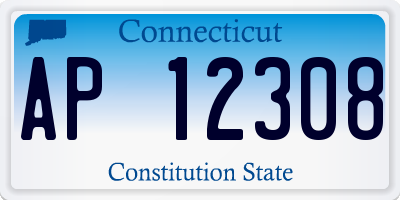 CT license plate AP12308