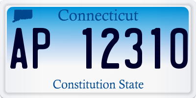 CT license plate AP12310