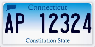 CT license plate AP12324