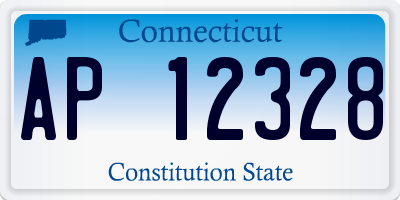 CT license plate AP12328