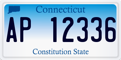 CT license plate AP12336