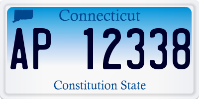 CT license plate AP12338