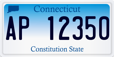 CT license plate AP12350