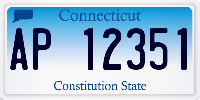 CT license plate AP12351