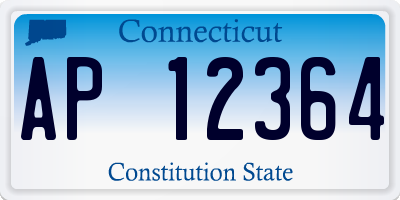 CT license plate AP12364