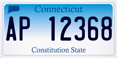 CT license plate AP12368