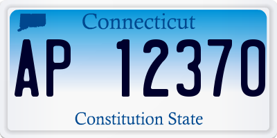 CT license plate AP12370