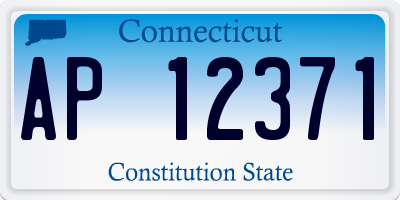 CT license plate AP12371