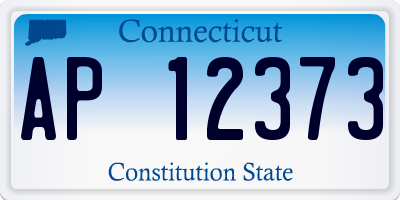 CT license plate AP12373