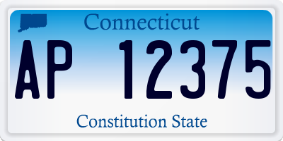 CT license plate AP12375