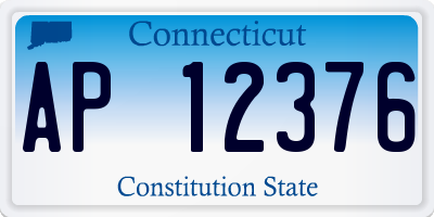 CT license plate AP12376