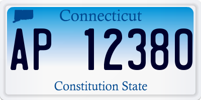 CT license plate AP12380