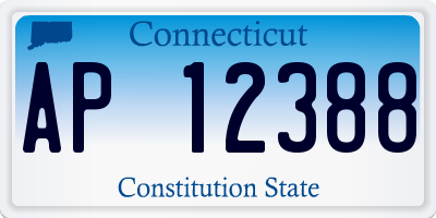CT license plate AP12388