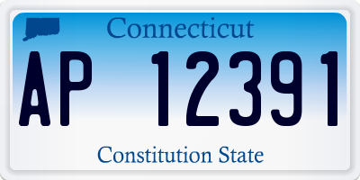 CT license plate AP12391