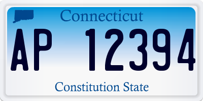 CT license plate AP12394