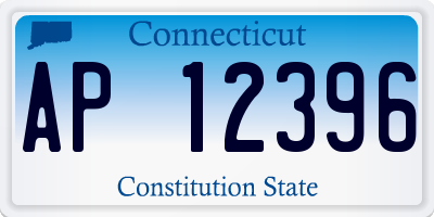 CT license plate AP12396