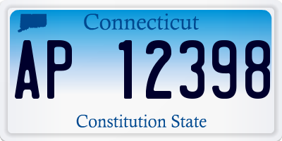 CT license plate AP12398