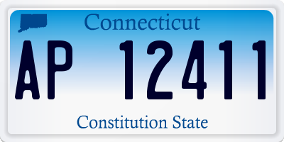 CT license plate AP12411