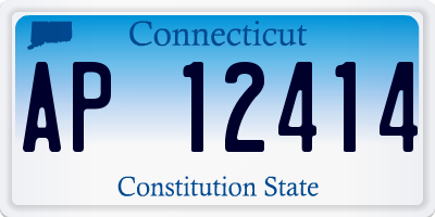 CT license plate AP12414