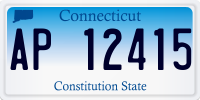 CT license plate AP12415