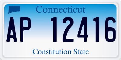 CT license plate AP12416