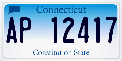 CT license plate AP12417