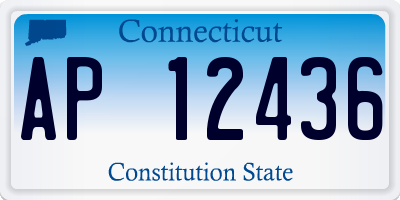 CT license plate AP12436
