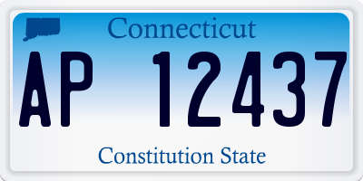 CT license plate AP12437