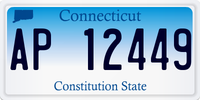 CT license plate AP12449