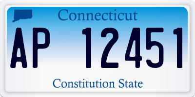 CT license plate AP12451