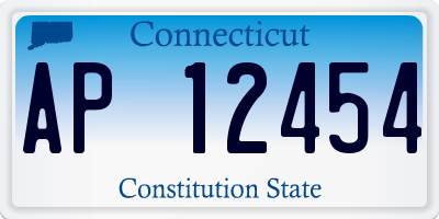 CT license plate AP12454