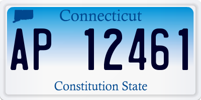 CT license plate AP12461