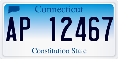 CT license plate AP12467