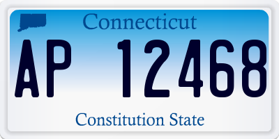 CT license plate AP12468