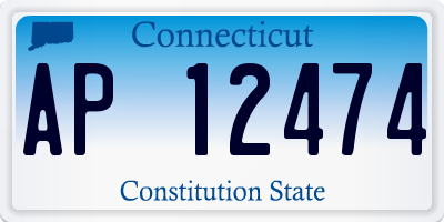 CT license plate AP12474