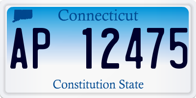 CT license plate AP12475