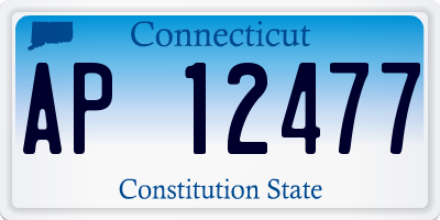 CT license plate AP12477