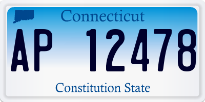 CT license plate AP12478