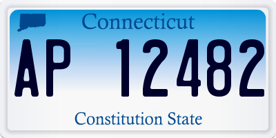 CT license plate AP12482