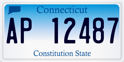 CT license plate AP12487