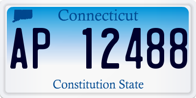 CT license plate AP12488